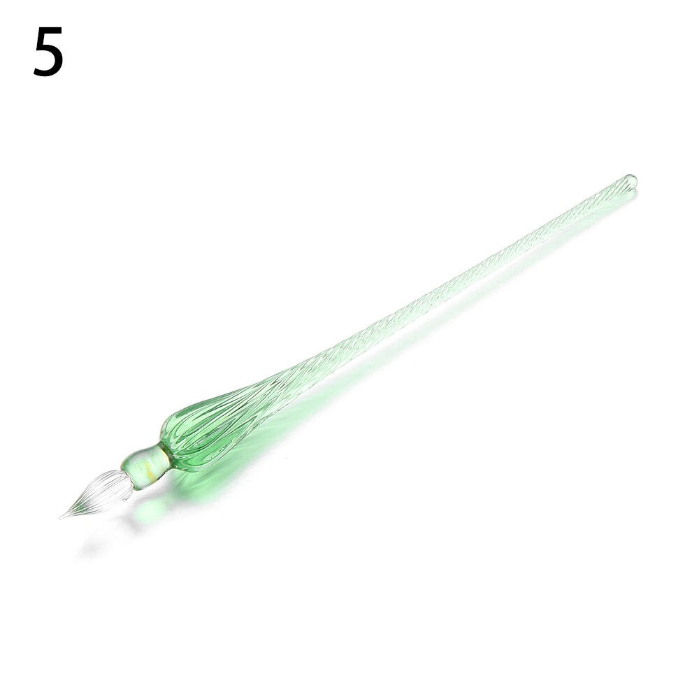 Vintage Glass Dip Dipping Pen Writing Tool Glass Drip Fountain Pen Signature Filling Ink Fountain Pens: 05