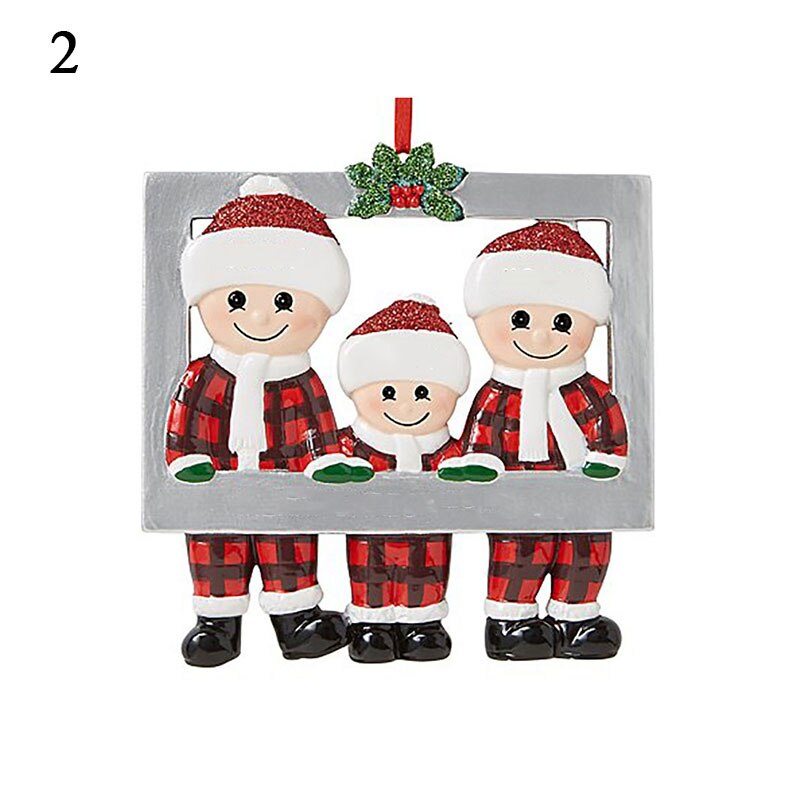 Mascarilla facial DIY de Navidad para Familia, decoración de árbol de Navidad con muñeco de nieve, adornos colgantes, decoración para el hogar,: 2