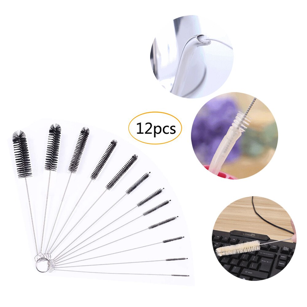Pack of 12 Pipe Cleaners Long Cleaning Brushes For Water Bottle Coffee Machine Stainless Steel Multi-function practical