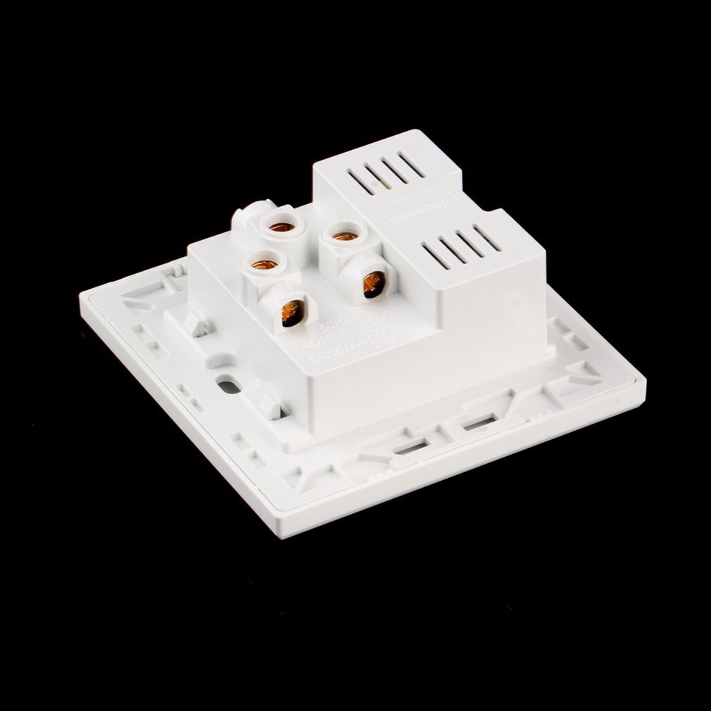 Dual USB Electric Wall Charger Dock Station Socket Power Outlet Panel Plate