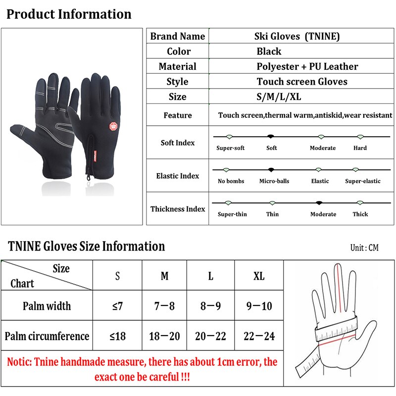 Touch Screen Pu Lederen Handschoenen Outdoor Sport Handschoenen Voor Mannen Vrouwen Winter Thermische Windstopper Waterdichte Handschoenen Guantes Luva