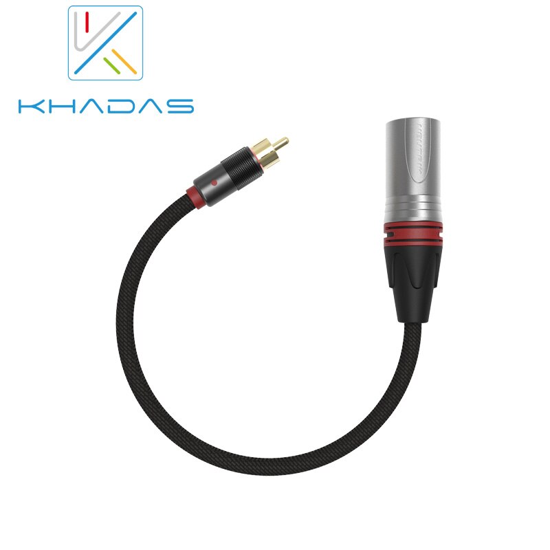 Bal-rca para XLR-3 macho (adaptador de 0.2m, branco + vermelho)