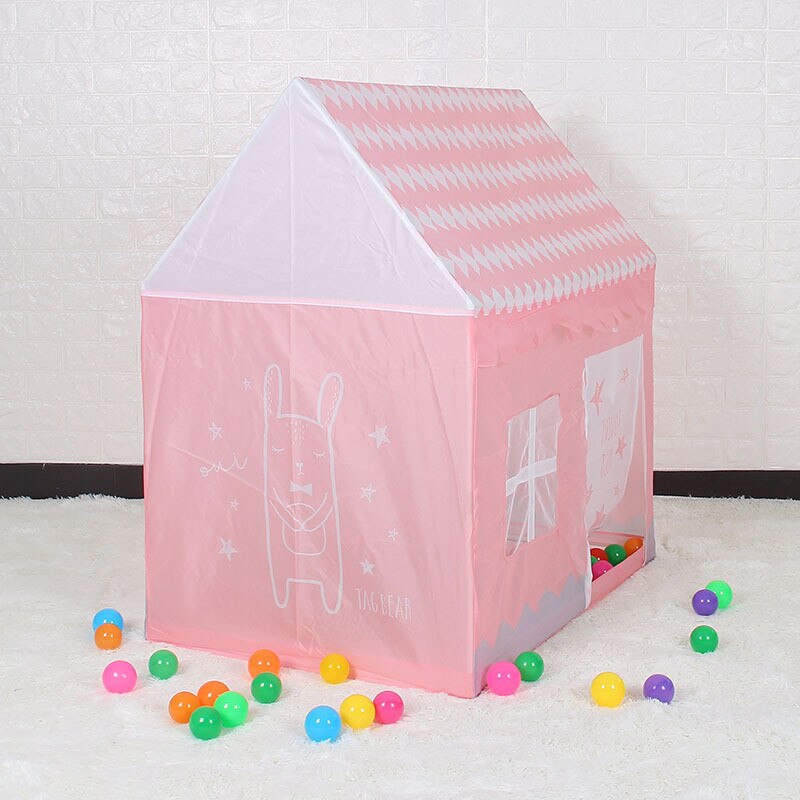 Kids Play House Tent Toy Portable Foldable Ocean Ball Pool Indoor Outdoor Simulation House Pink Tent Toys Girl Room Decor