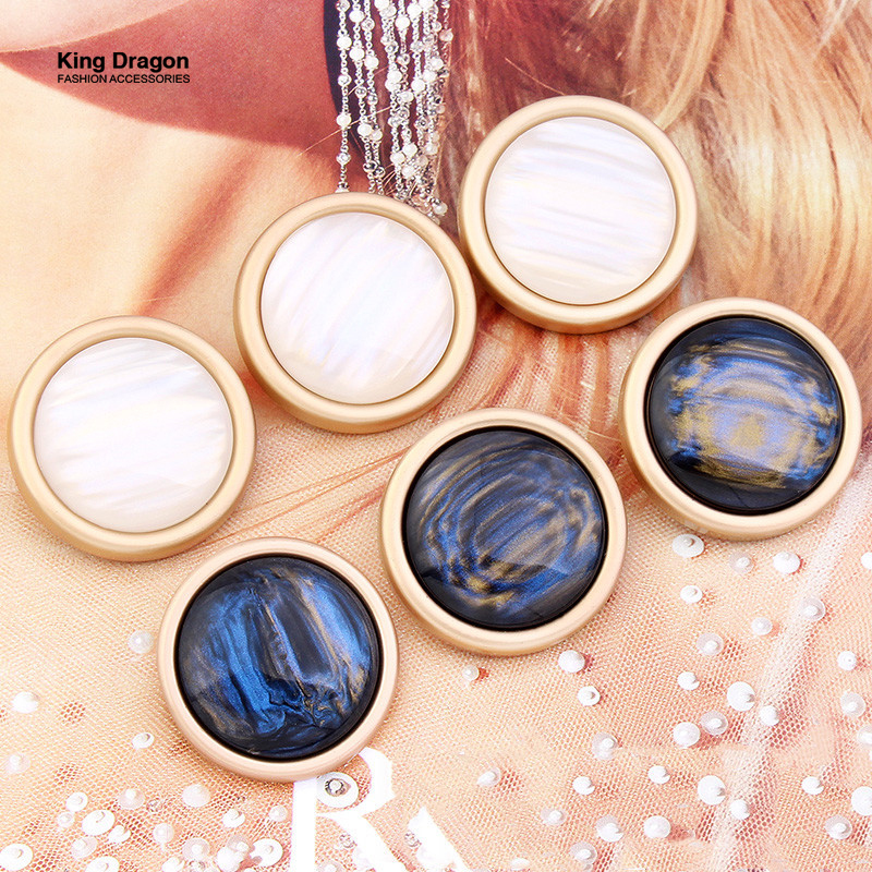 Metal Gold Cat Eye Suit Buttons For Clothes 6PCS 15MM-28MM Needlework Sewing