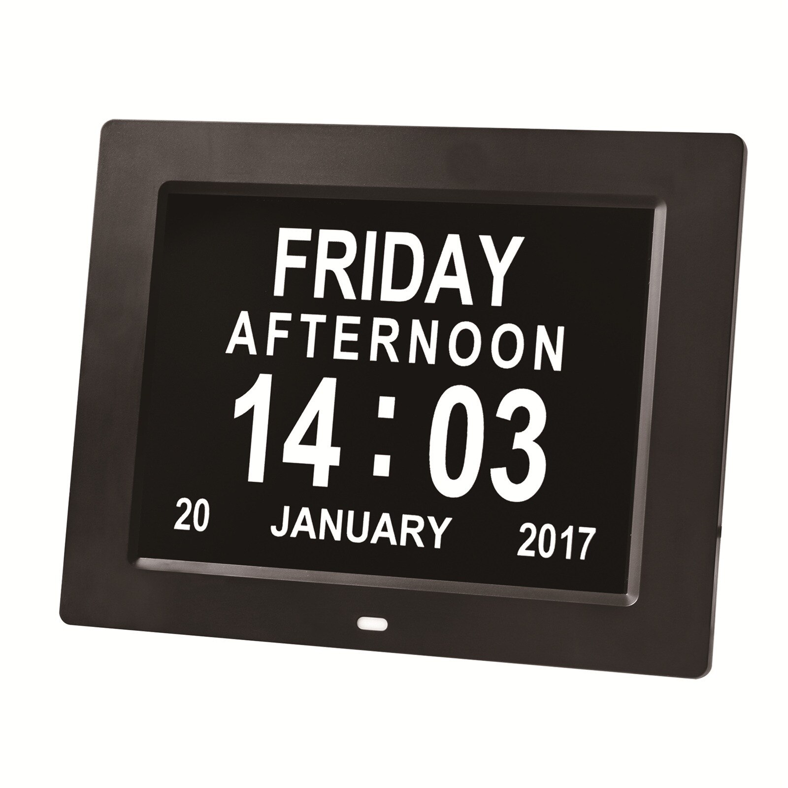 8in LCD Digital Calendar Clock with Date LED Digital Alarm Clock Backlight Snooze Mute Calendar Clock with Date,Day and Time