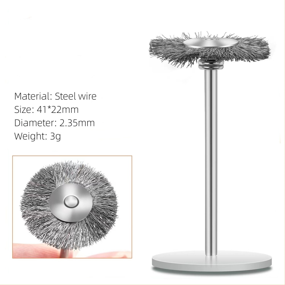 Broca para uñas, cepillo de limpieza, taladros eléctricos portátiles para manicura, alambre de cobre, limpiador, accesorios para decoración de uñas DIY, 1 ud.: Marfíl
