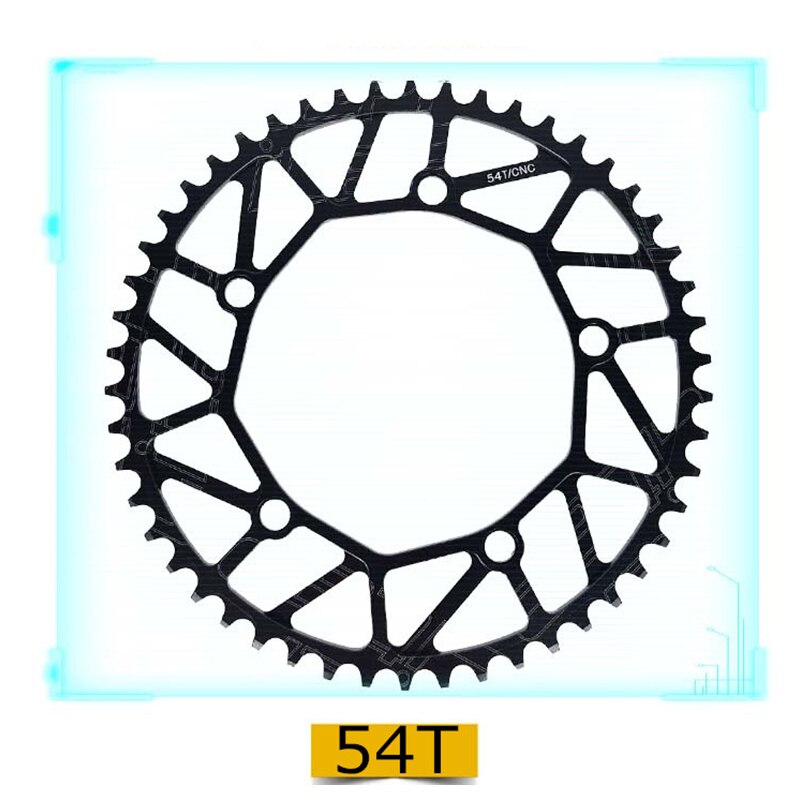 Bicycle Chain Wheel Aluminum Alloy Material 50T/52T/54T/56T/58T Ulti-slight MVI-ing: 54t
