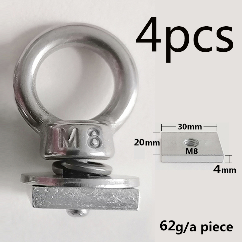 Eyebolts Squarenut Schroef M8 #304 # Roestvrijstalen Hijsring Ankerbevestigingsmiddel Veel Gebruikt In Auto Dakrak Thule Whispbar Yakima: Bruin