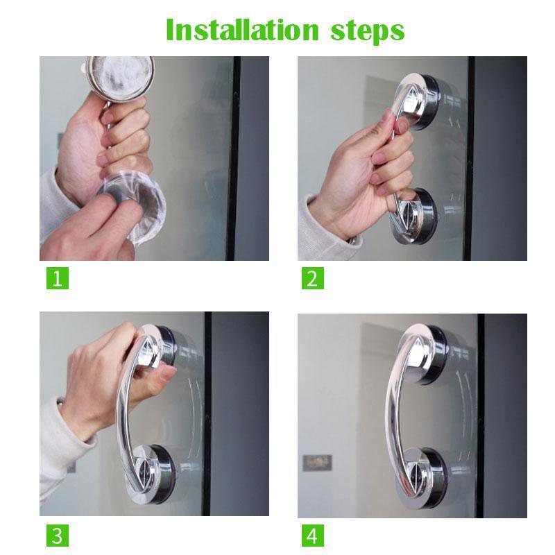Powerful Suction Cup Handle Safe-Grip Bathroom Suction-Cup Shower-Handle Refrigerator-Handrail No-Drilling with Safe-Grip Shower