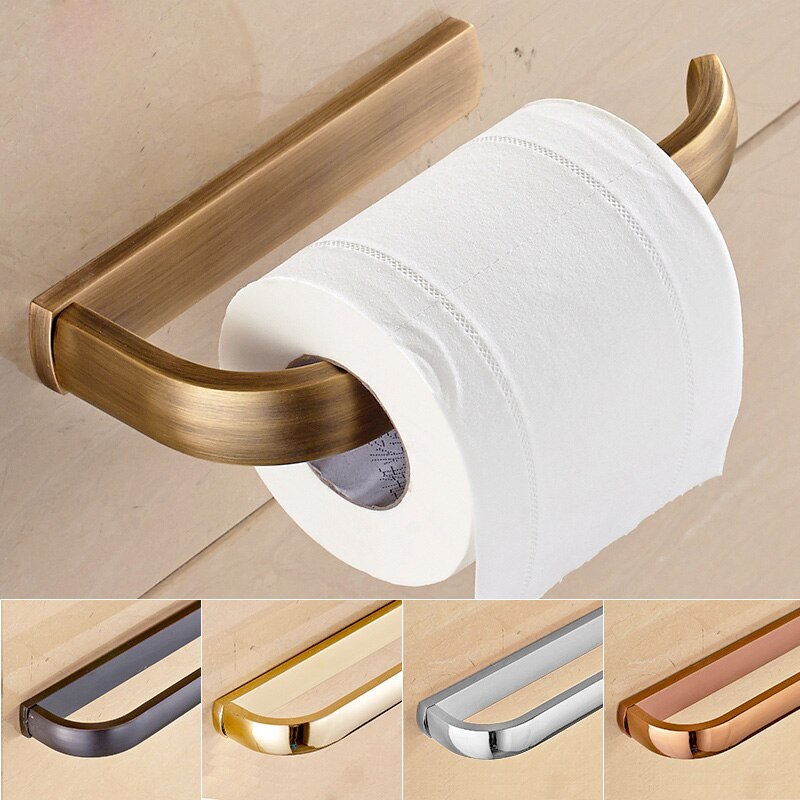 Toilet Paper Roll Holder Gold/Antique/Chrome/White/Rose Gold Paper Rack Tissue Holder Wall Mounted Paper Holder Paper Ranger