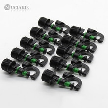 MUCIAKIE 10PCS G-getypt 360 Graden Roterende Micro Tuin Sprinkler 1/2 &#39;&#39;(20mm) buitendraad Connector Gazon Tuin Irrigatie