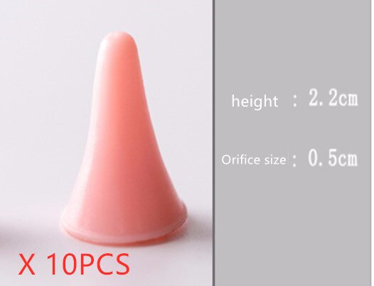 1/10 Pcs Rubber Cone Shape Knit Knitting Needles Cap Tips Point Protectors for Knitting Craft Sewing Accessories: 10PCS Random Color L