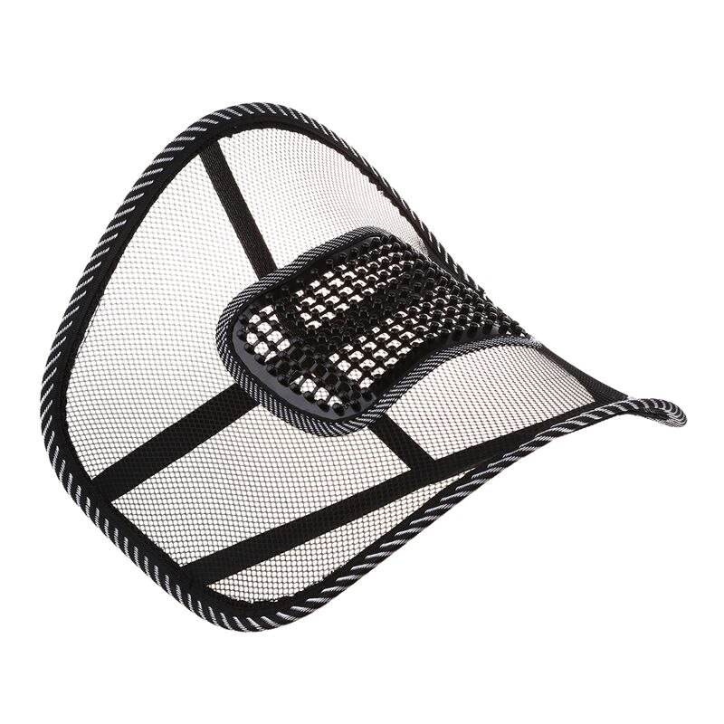 Mesh Back Lumbar Support Massage Beads For Car Seat Chair Massage Cushion