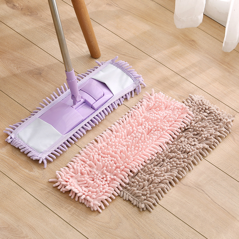 40*10cm Rechteck Haus reinigungs Pad Chenille Haushalts staub Mopp Kopf Ersatz einfach ersetzen Staub Mops