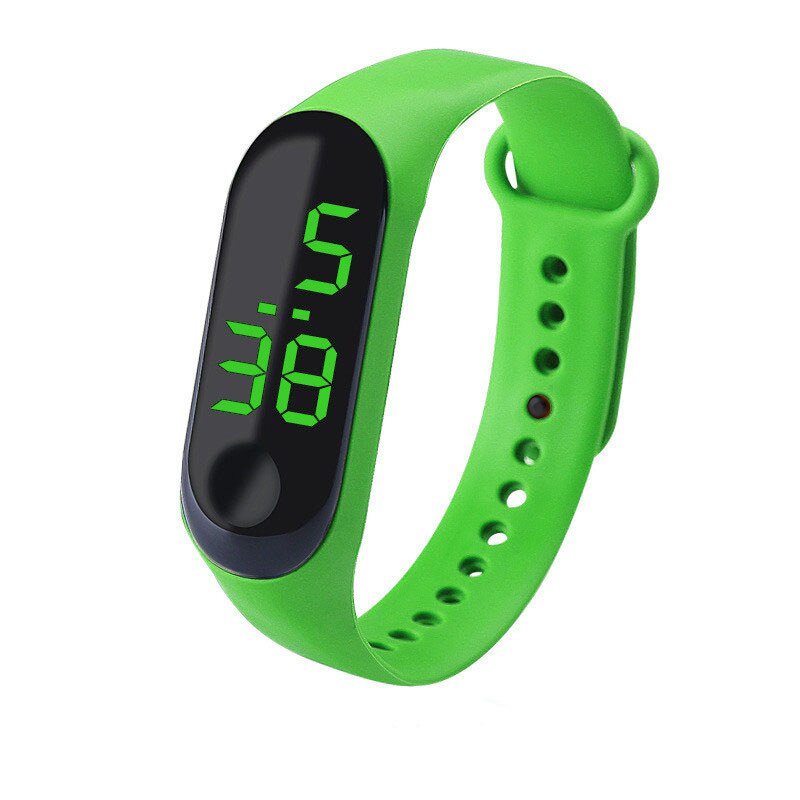 Creatieve Groene Display Kinderen Horloges Sport Waterdichte Led Kinderen Horloges Jongens Digitale Klokken Voor Meisjes Beste Cadeau Reloj Niño: green