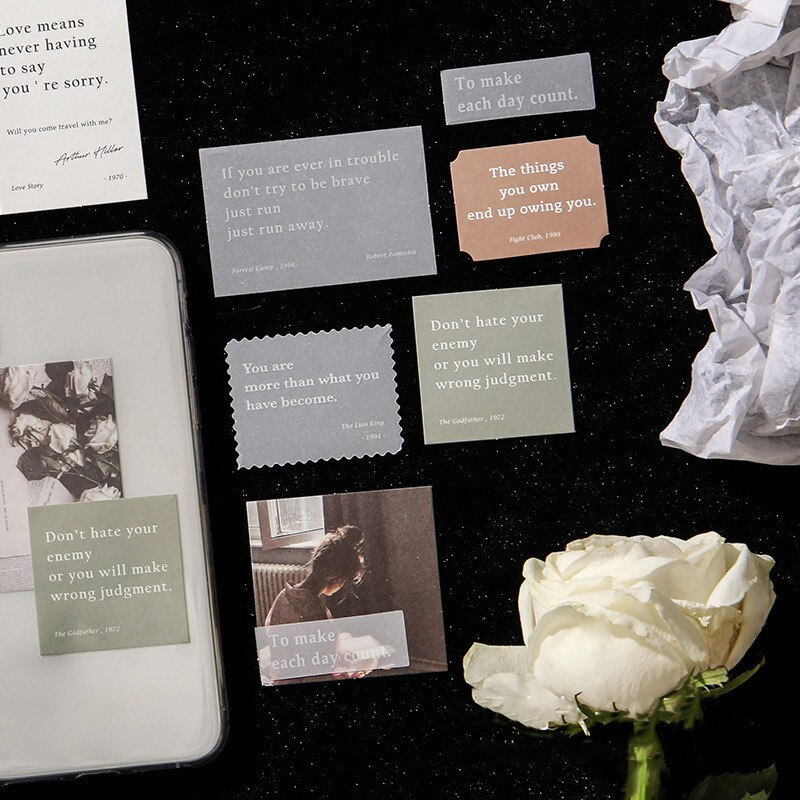 Vanyi 30 kpl/ instagram kraft kortti bullet journaling scrapbooking eurooppalainen maisema materiaali paperi tuoreet sanat lomokorttien teko