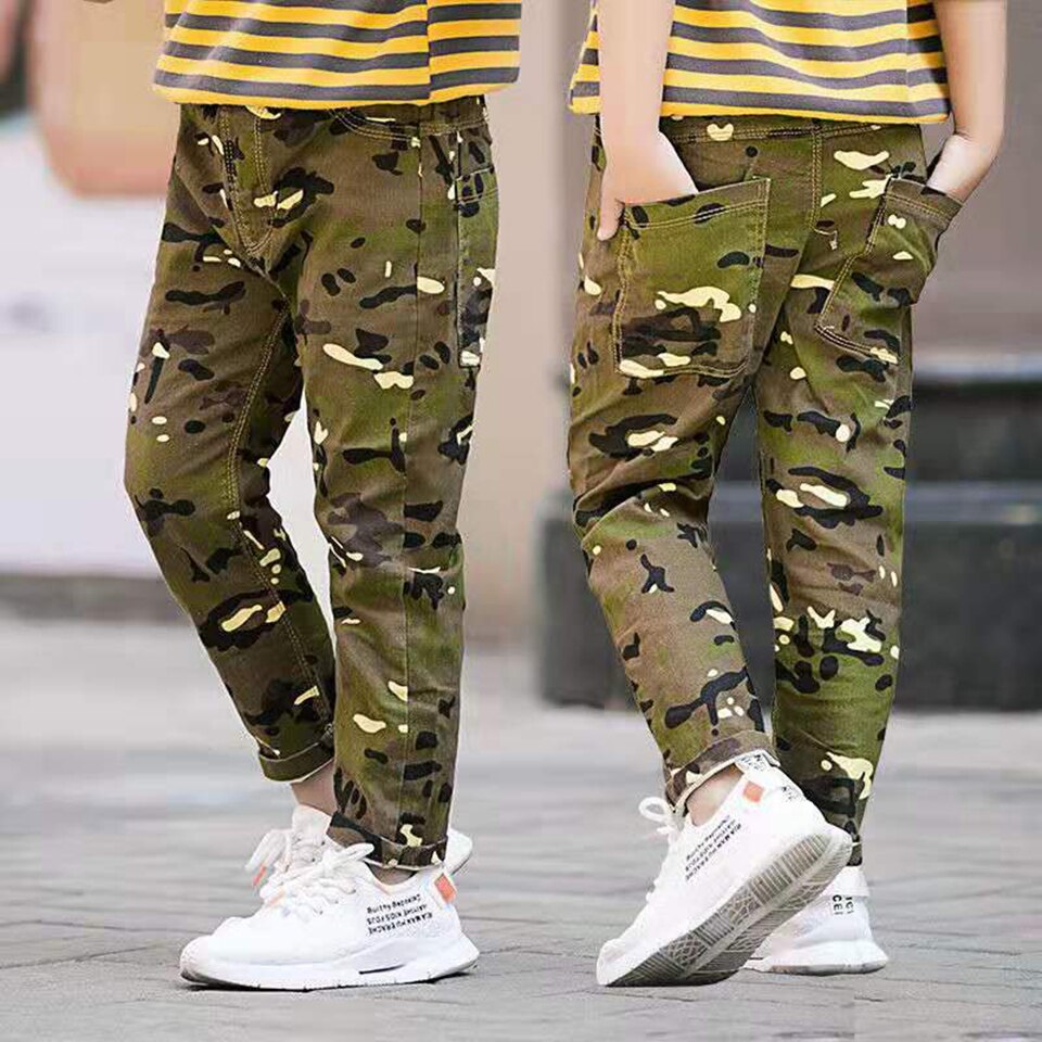 Di modo Nuovi Bambini di Autunno Del Bambino del Ragazzo Casual Pantaloni Del Fumetto Stampato Vestiti Dei Bambini Elastico In Vita Pantaloni di Età Per 4 6 8 10 12 13