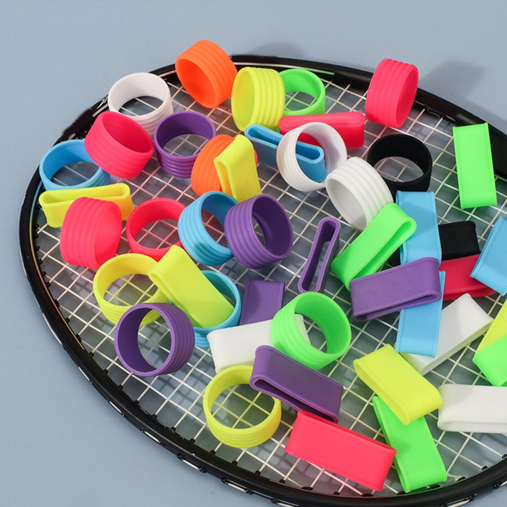 2Pcs Stretchy Tennis Racket Handle's Rubber Ring Pickleball Paddle Grip Band Tennis Racket Grip Band Anti-slip Paddle Band