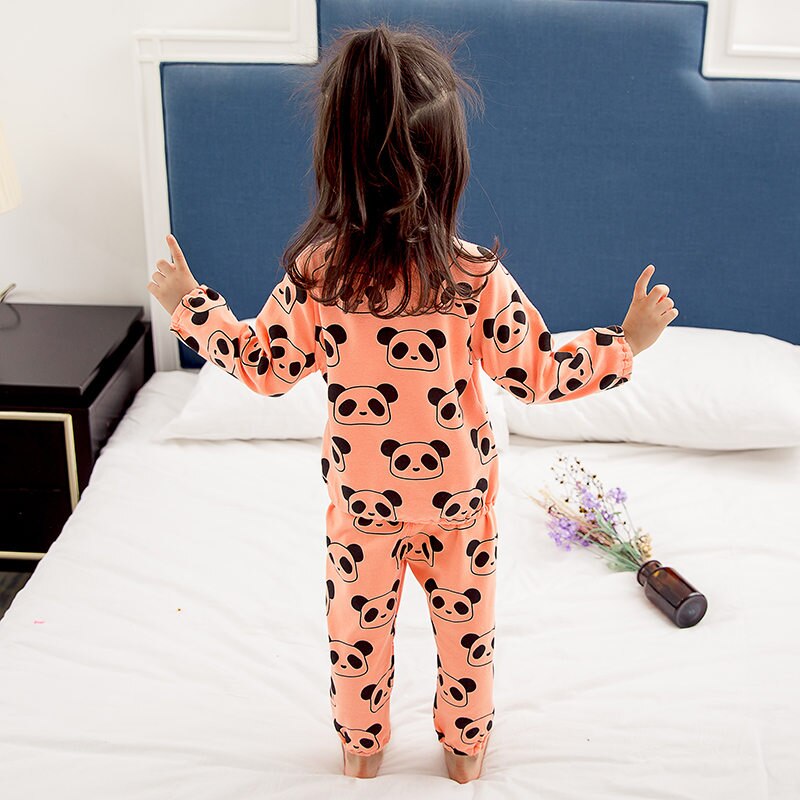 Kids Baby Panda Onesie For Children Cotton Crotchless Pajamas Bodysuit For Girls Infant Panda Jumpsuit Pajamas Sleeper 1 2 3 4 5