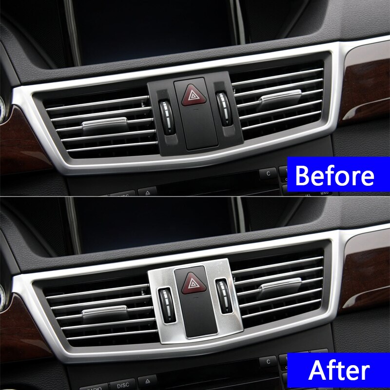 Car Styling Center Console presa d'aria cornice decorazione copertura rivestimento adesivo interno per Mercedes Benz W212 classe E 2010-2011