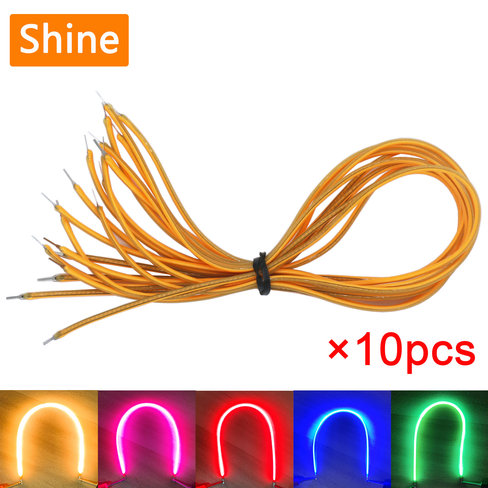 10 Stück 3V COB LED Filament flexibel 300mm 260mm 185mm 145mm 130mm 95mm 80mm 60mm 38mm Edison Glühbirne Lampe Teile LED Diode Dekoration