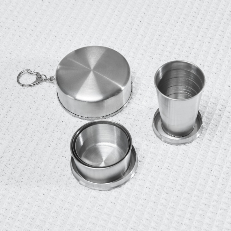 Portable Stainless Steel Foldable Cup 75ml/150ml/250ml Outdoor Travel Collapsible Coffee Mug Telescopic Hiking Camping Water