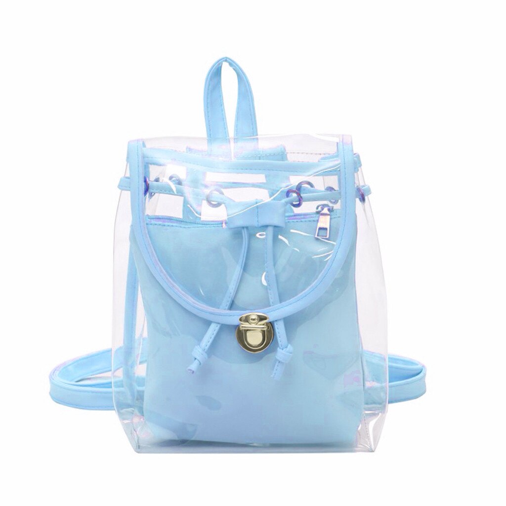 Backpack Spring Summer Bag Beach Female Jelly Bag Lady Transparent Casual Female Sweet Princess Backpack