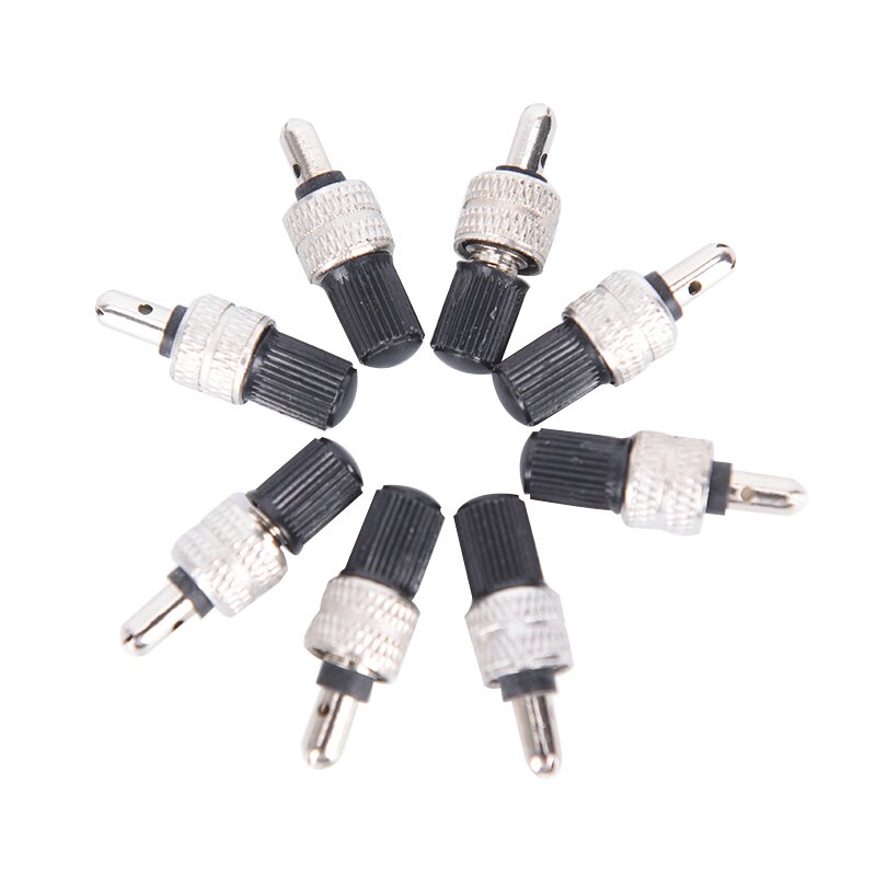 10 Pcs Vernikkeld Messing Bike Wheel Tire Ventiel Met Cap Fiets Ventiel Ultralight Zinklegering Mtb Mountain Road
