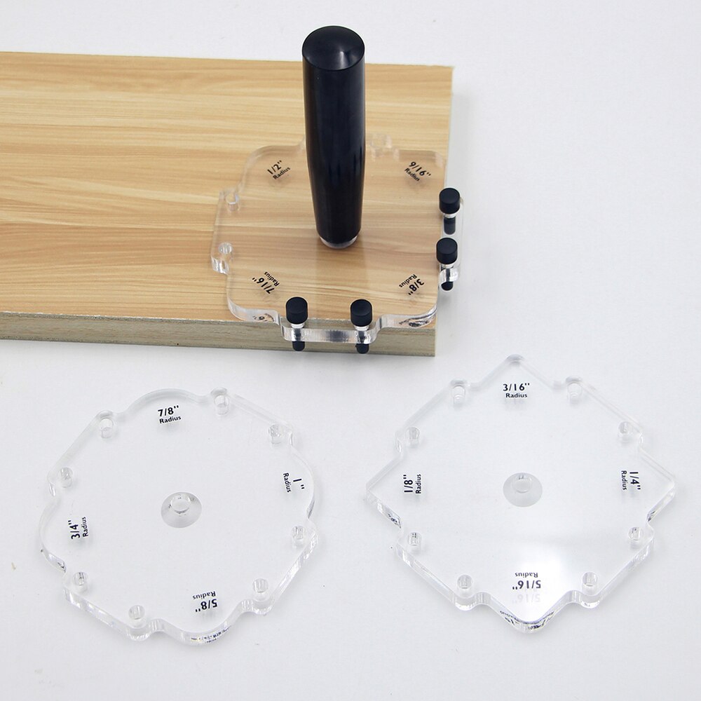 3pcs Router Radius Templates For Routing Accurate Rounded Corners Wood Panel Corner Radius Router Table Bit Jig Arc Locator