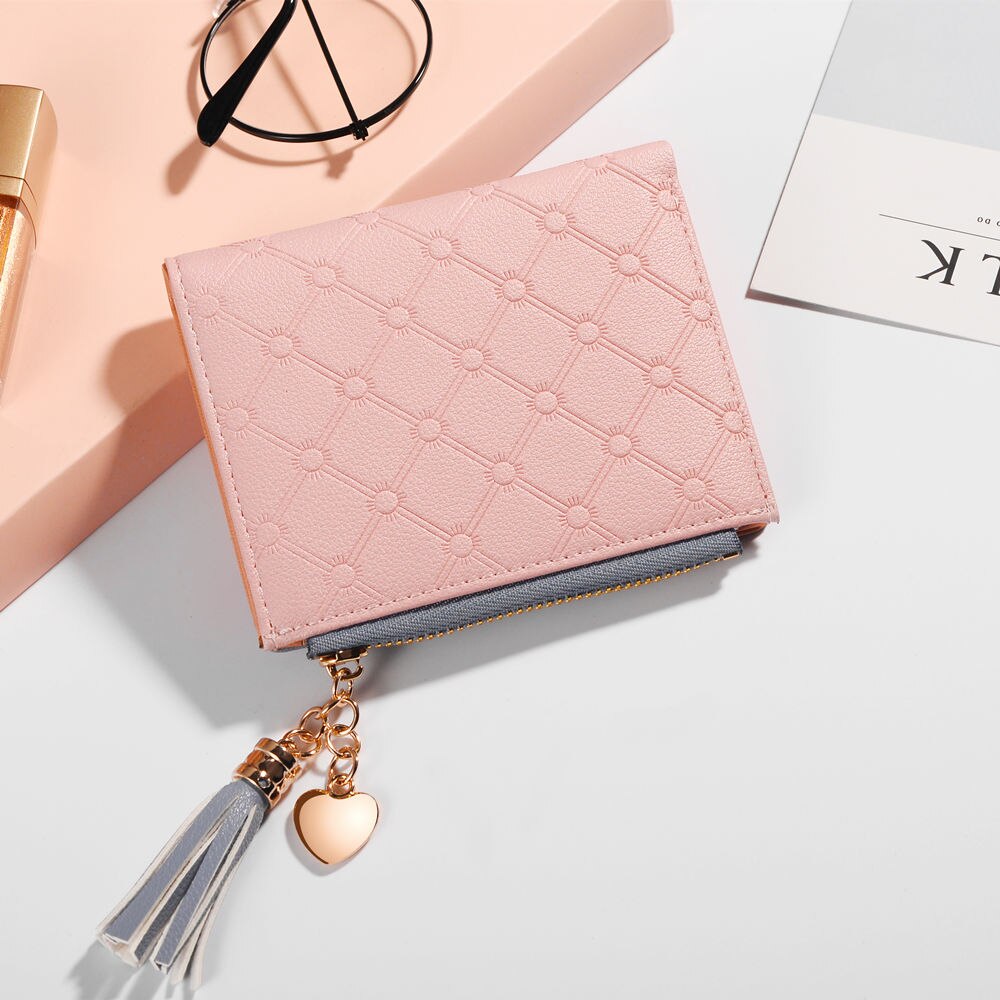 UOSC Leather Women's Wallet Cute Purse Long Zip Bag Coin Card Holder Soft Leather Phone Card Wallets Female Clutch