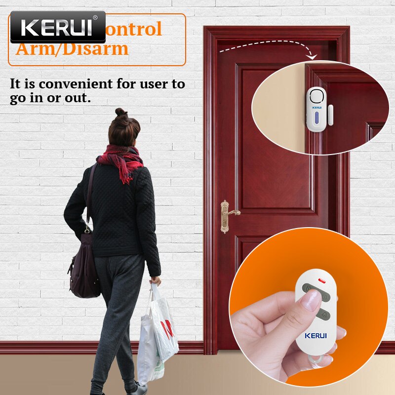 KERUI Home Security Wireless Door Window Entry With Remote Control Kit Burglar Sensor Alarm PIR Door Sensor Alarm System Safety