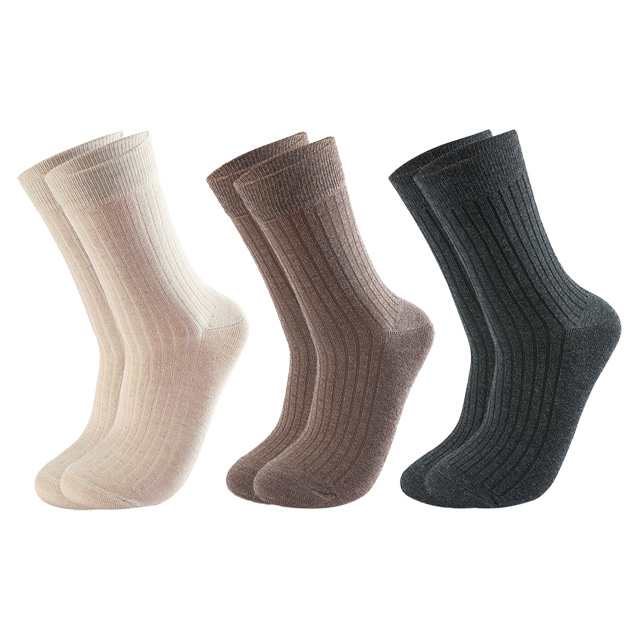 Chaussettes en coton pour hommes, lot de 3 paires, chaussettes longues et chaudes, décontractées, à rayures noires, respirantes, douces, de: 12