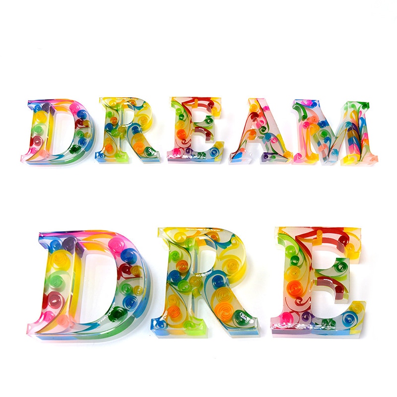 Moldes de silicone 26 letras inglês alfabeto resina fundição moldes de silicone diy fazendo ferramentas para casa letras decorativas