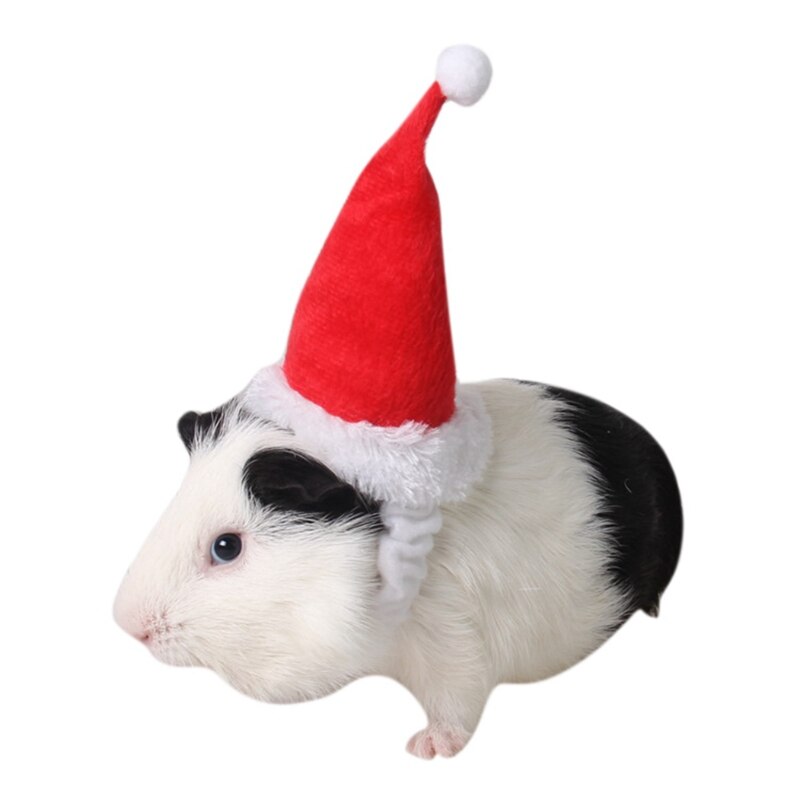 Small Pets Christmas Festival Decorative Costume Hamster Squirrel Santa Hat With Band Pet Products