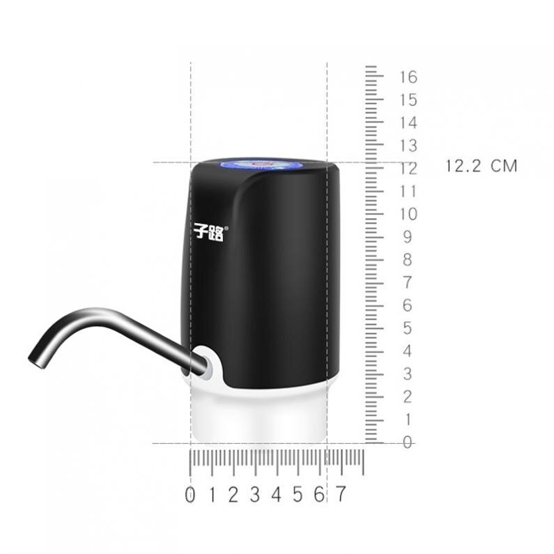Trådløs trykknapp oppladbar elektrisk dispenser vannpumpe med usb-kabel /304 rustfritt stålrør til 4.5-18.9l tønner