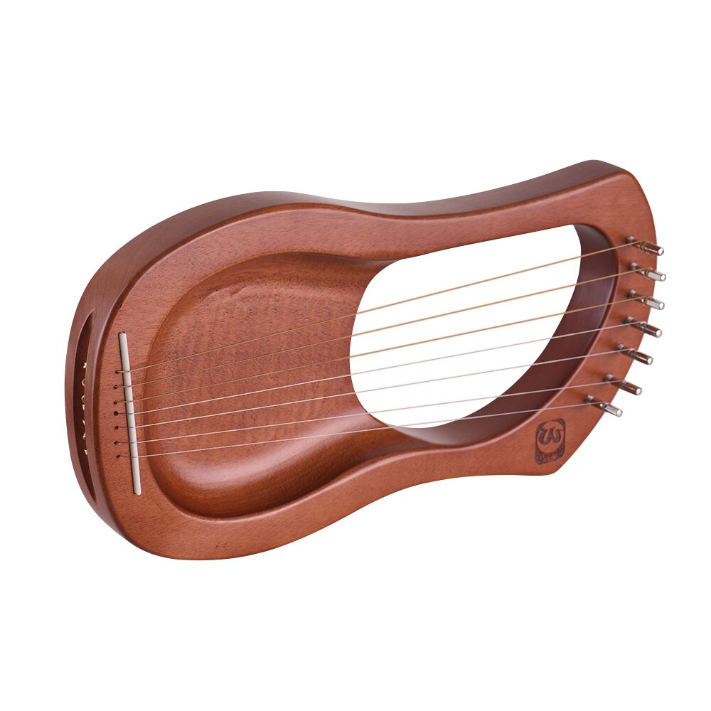 Walter. T 7 String Lier Instrument Harpen Piano Lyra Harp Kit Wh04 7-String Houten Lier Harp Snaren Mahonie Met draagtas