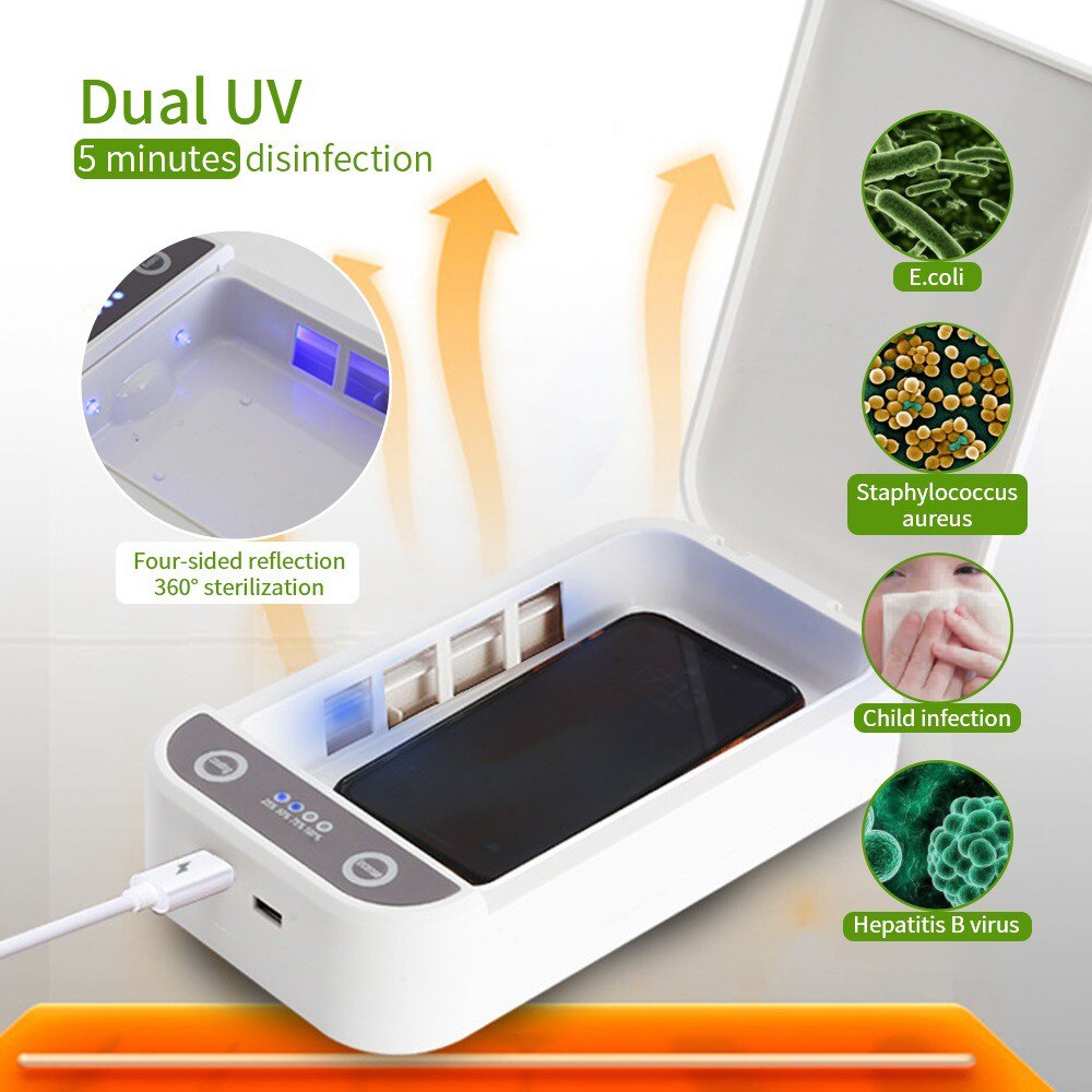 UVC Sanitizing Box Jewelry Mobile Phone Cleaning Personal Disinfection Household Travel Phone Jewelry Cleaning UV Sterilizer