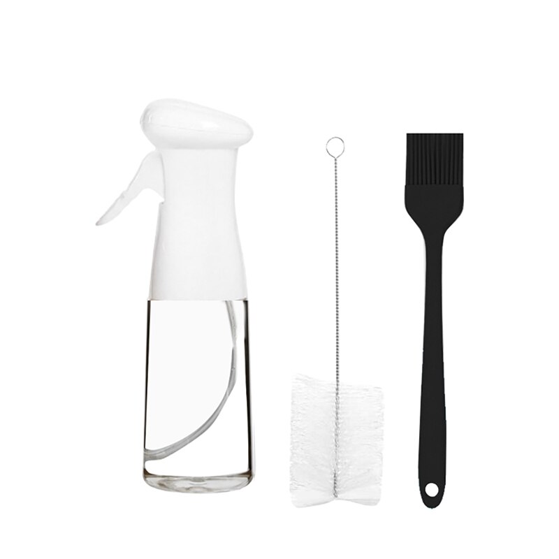 CREADY® Oliesproeier van glas, roestvrij staal, 100 ml, olijfolie, spray voor luchtfriteuse, airfryer keuken, verstuiver olijfolie, dispenser voor het koken