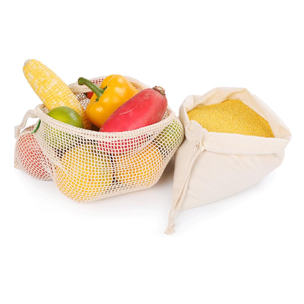 Cotton Drawstring Bag Eco-friendly Flour Bag Rice Bread Food Bag 6A Pure Cotton Shopping Bag Linen Drawstring Storage Bags