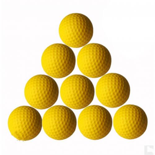 10Pcs Yellow Red Foam Practice Golf Balls Golfer Soft Indoor Swing Exercise Training Sports Tools For Beginner Teenager: Yellow