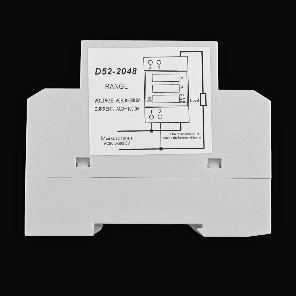 Convenient Digital Din Rail Active Power Factor Tester Multi-functional Practical Electric Energy Ammeter Voltmeter