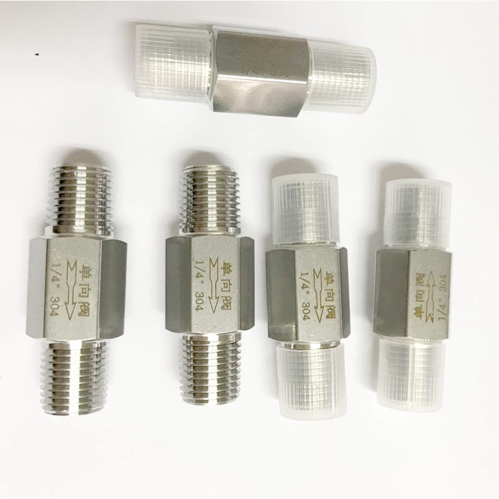 1/4" 3/8" 1/2" BSPT Equal Male Check Valve Non Return One Way 304 Stainless Steel Water Gas Oil