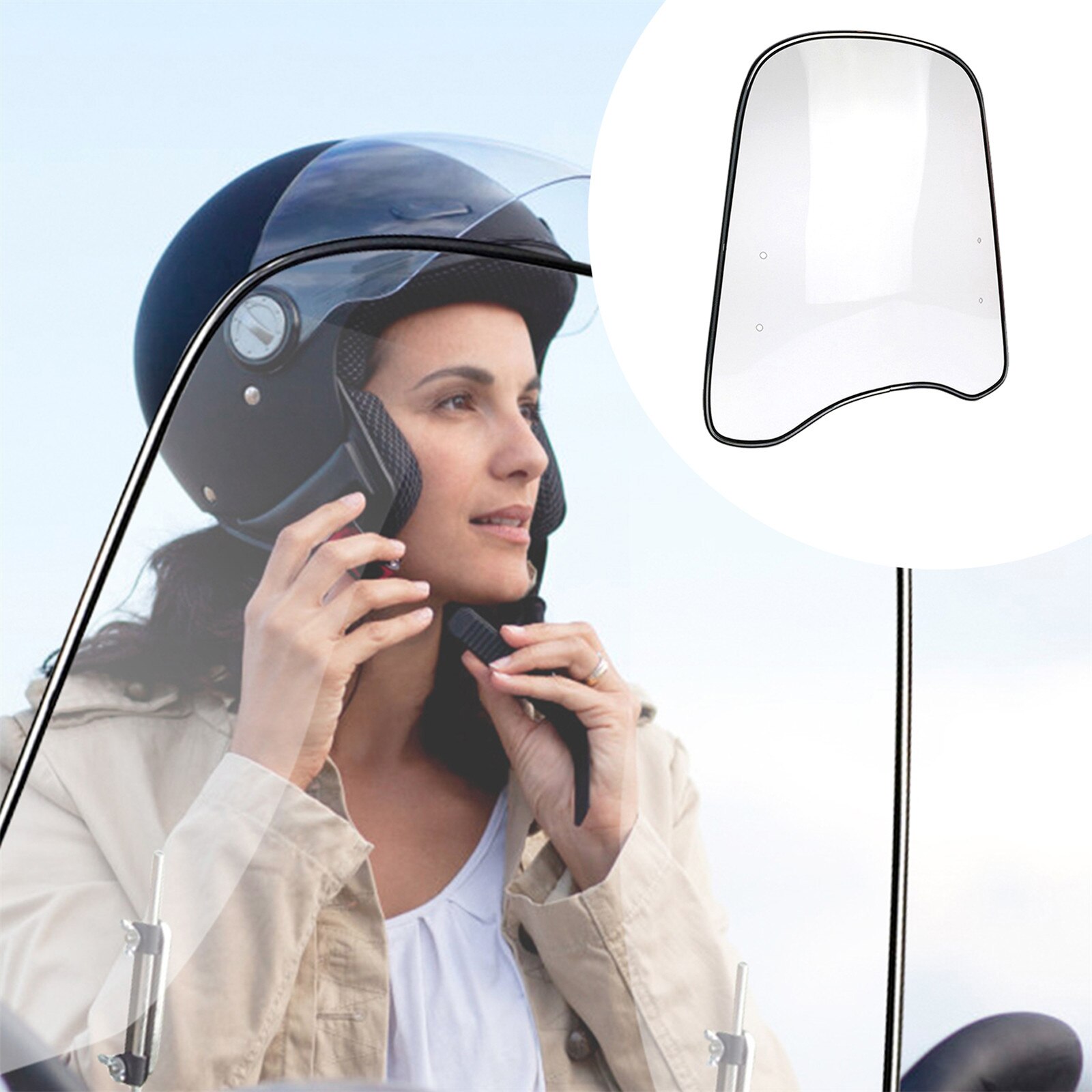 Folded Motorbike Transparent Clear Front Windshield For Motorcycle Motorbike Scooter ATV Motorcycle Accessories