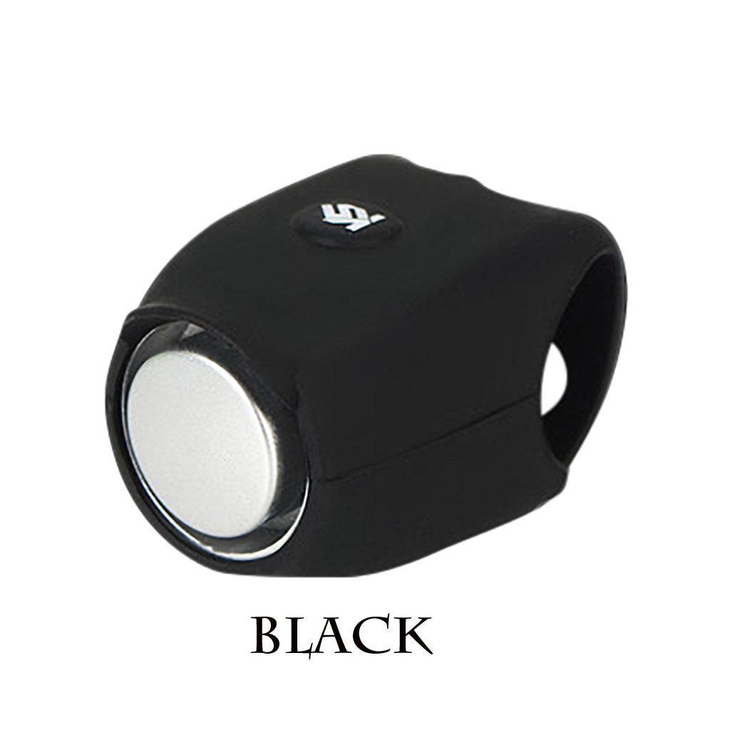 Bicycle Biking Riding Silicone Bell Electronic Horn Accessories Mountain Bike Riding Equipment Electronic Hhorn Light Lamp Black: Black 