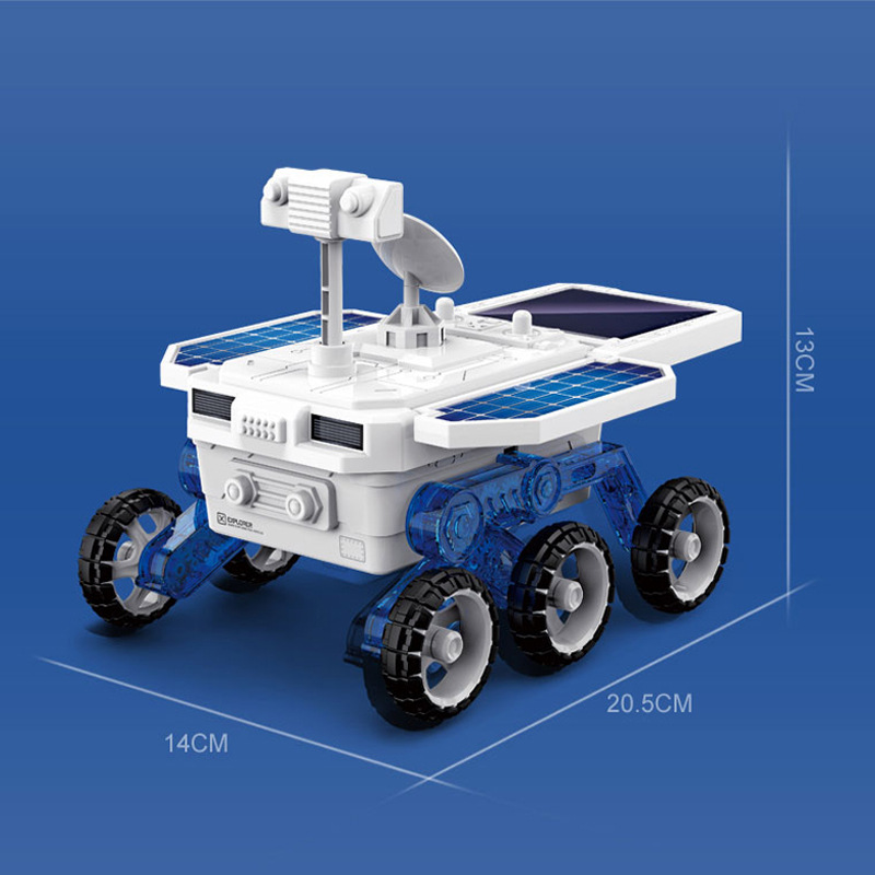 Energia solare auto elettrica bavaglio giocattolo giocattoli scientifici elettrici stelo Kit assemblato educativo Mars Planet Rover astronomia regalo per ragazzi