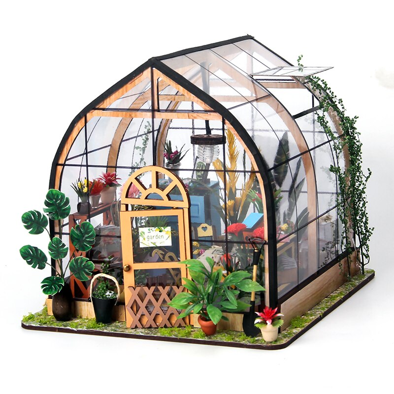 DIY Miniatur Bausatz Holz Puppenhaus Mini Garten C... Grandado
