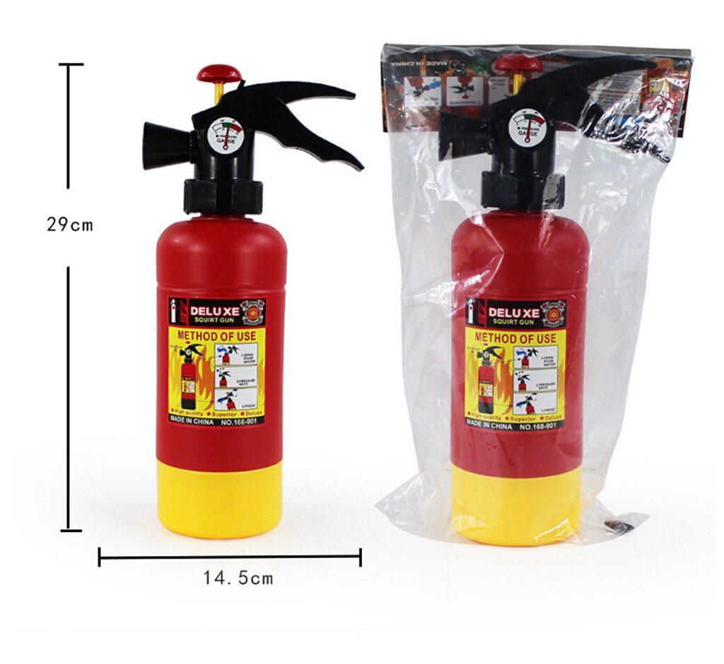 Plastic Water Squirt Fire Extinguisher Boy Beach Pool Fun Kid Toy Pretend Play Games