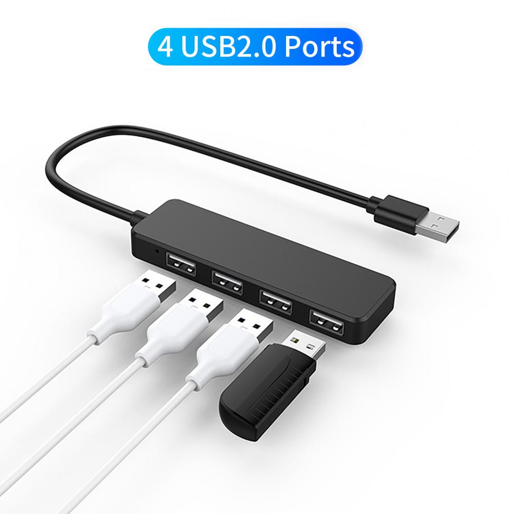 Kabel Hub Praktische 4 in 1 USB 2,0 Kabel Hub Edelstahl Stabile Ausgang Erweiterung Dock