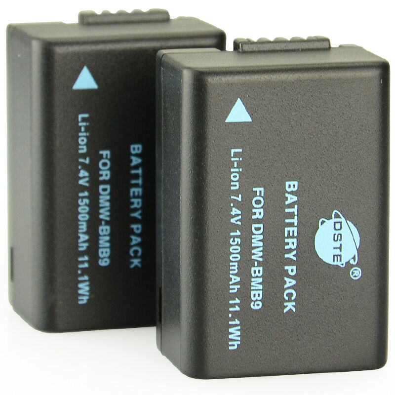 3PCS 1500mAh 7.4V DMW-BMB9 DMW-BMB9E DSTE Camera Batterij Dual Charger voor Panasonic DMC-FZ40 FZ45 FZ47 FZ48 FZ100 FZ150 DC-FZ80: 2Battery Only
