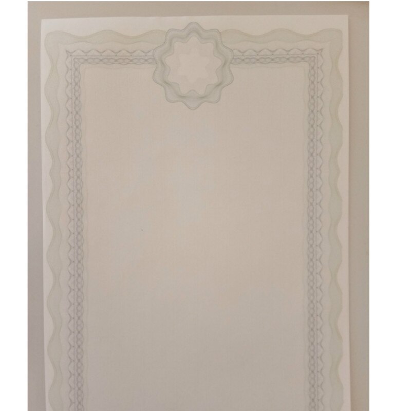 A4 Zertifikat Papier Geschäft Dokument Druck Papier Baumwolle Zellstoff Bindung Zertifikat Papier 85/120/140g Zertifikat Ader papier